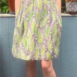 VINCE Gray and Green Sun Dress